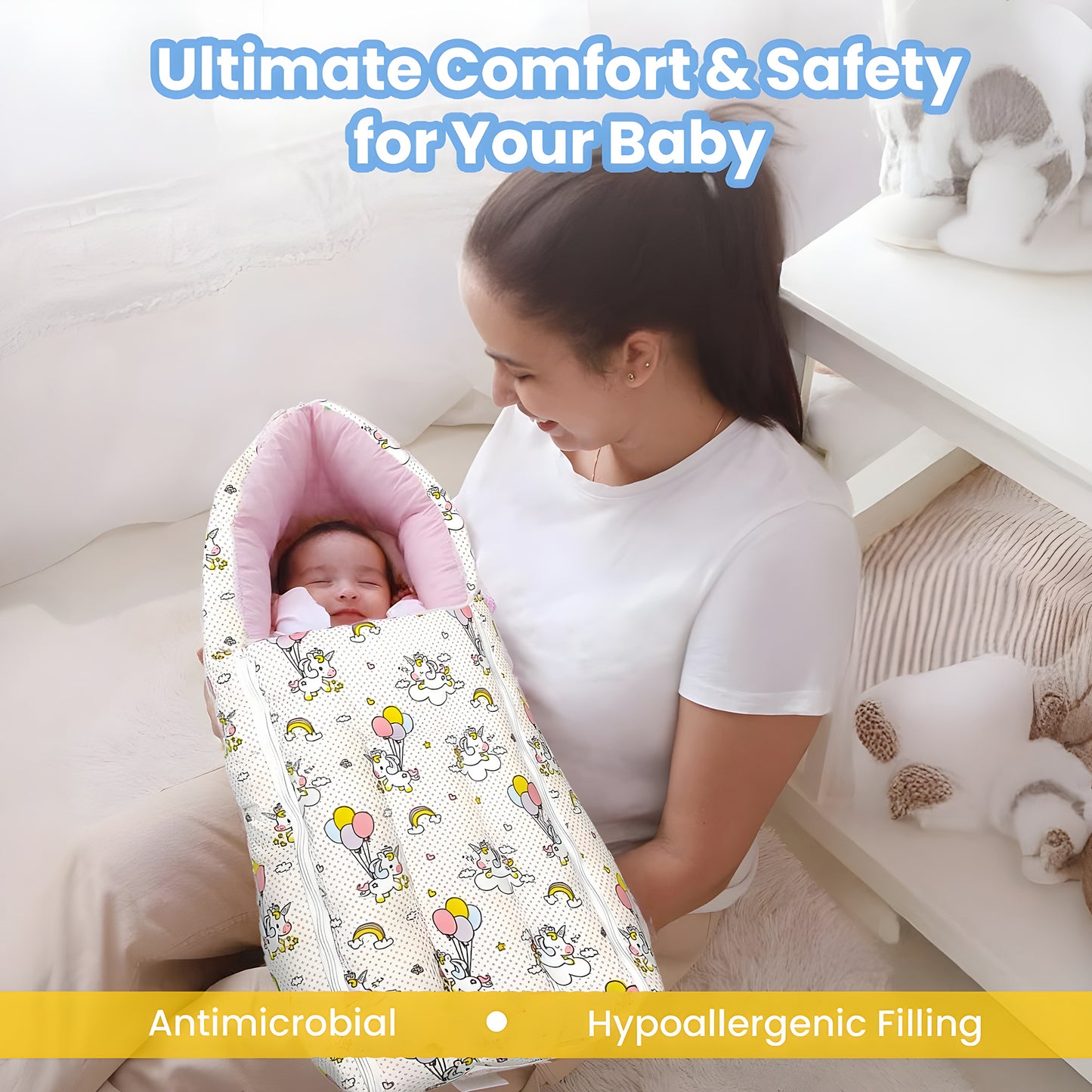 Nuluv Cotton Baby Sleeping Bag & Carry Nest