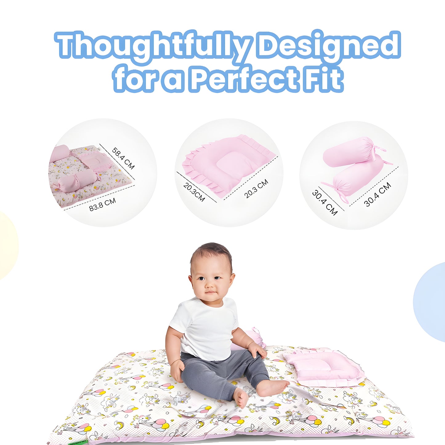 Nuluv Baby Gadda Set, Soft and Breathable Cot Mattress, 100% Cotton Mattress Set, Gadda Set