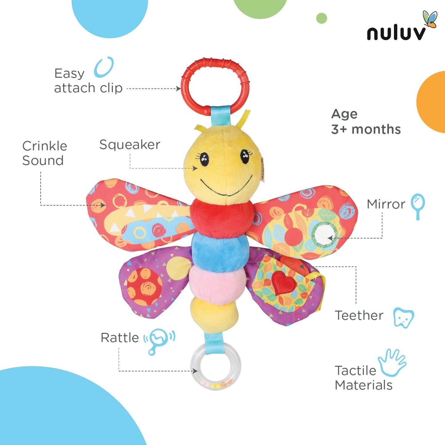 Nuluv Butterfly 3+ Months Multicolor