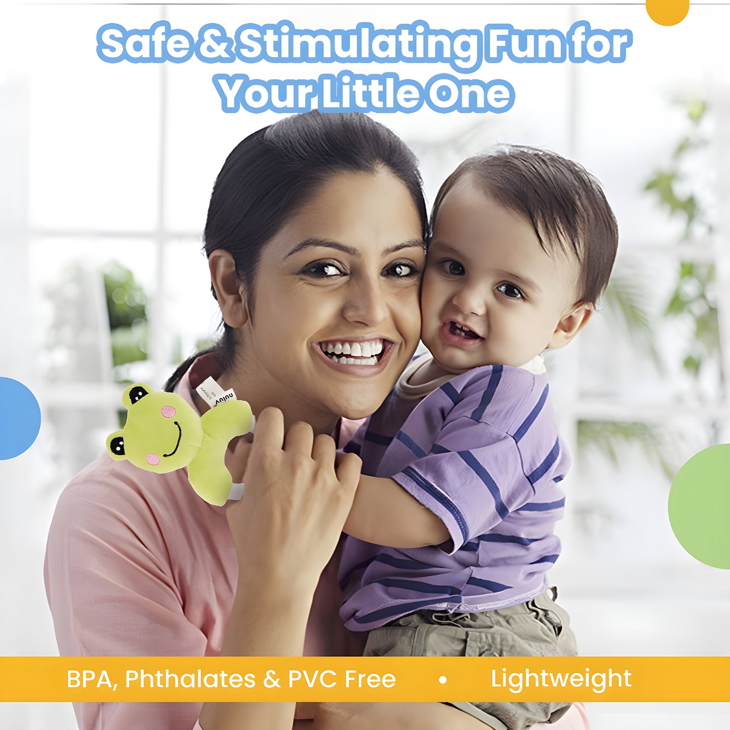 Nuluv Frog Ring Rattle Toy Soft Toy with Sound