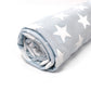 Nuluv Printed Baby Towel for Girl Grey Star Printed