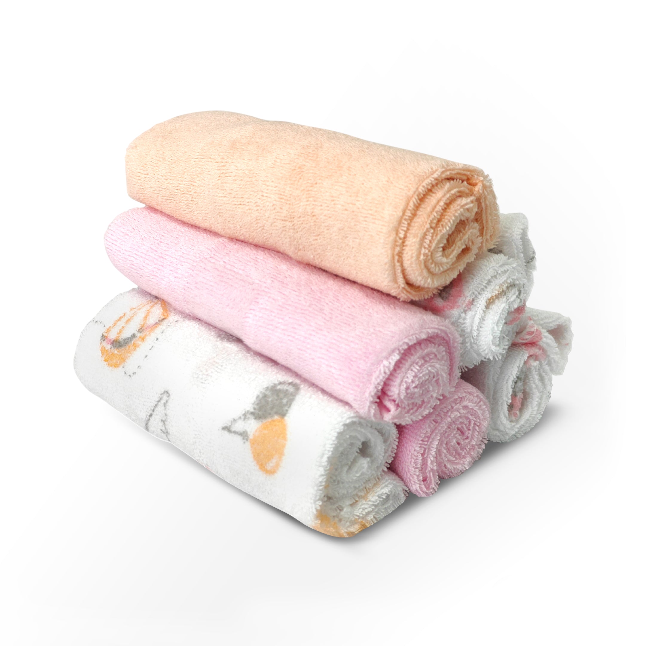 Nuluv Printed baby napkins for Girls - Pack of 6