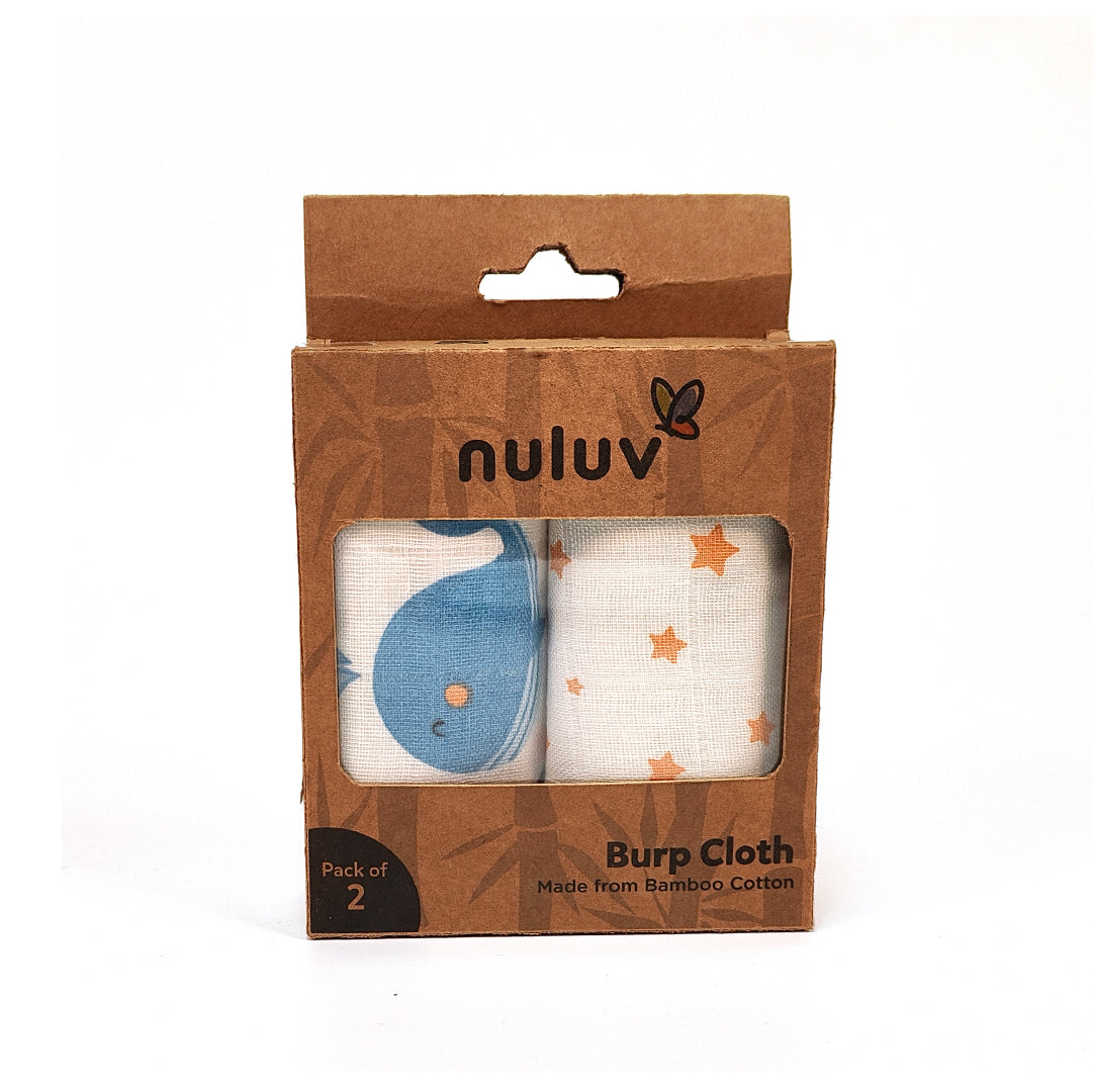 Nuluv Blue Whale Burp Cloth (0 to 6 Months)