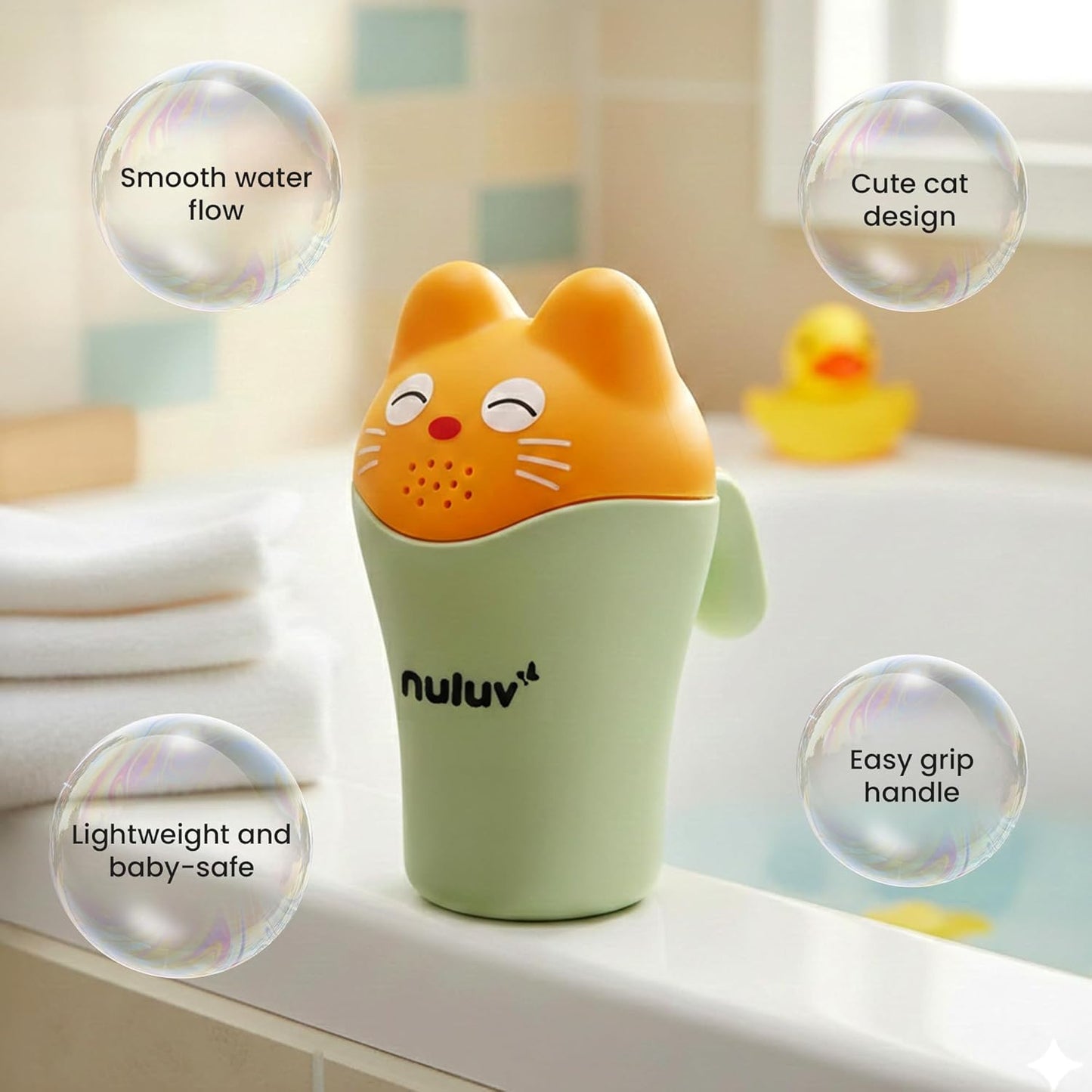 Baby Shampoo Cup, Gentle Water Rinse for Baby Bathing