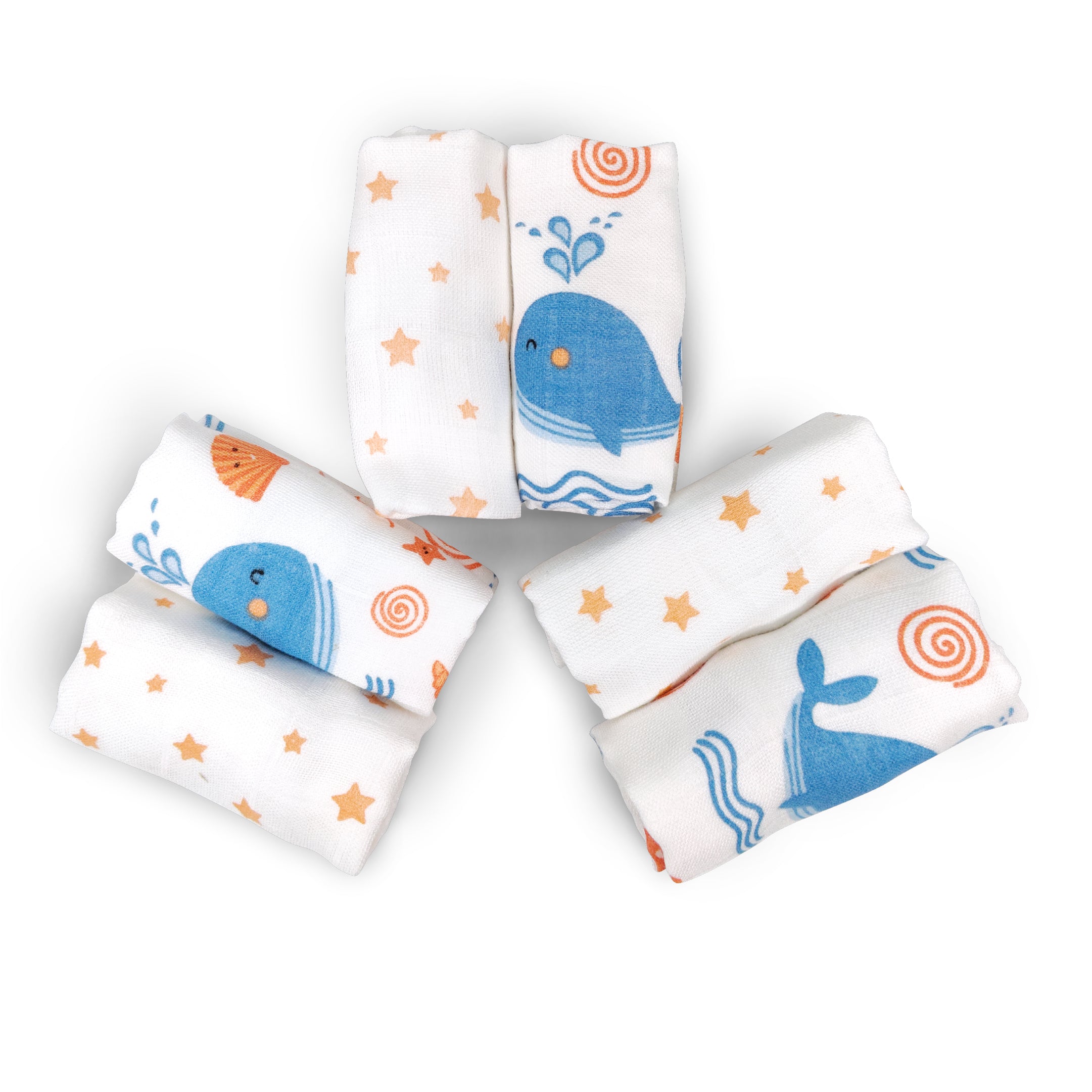 Nuluv Blue Whale Wash Cloth (0 to 6 Months)