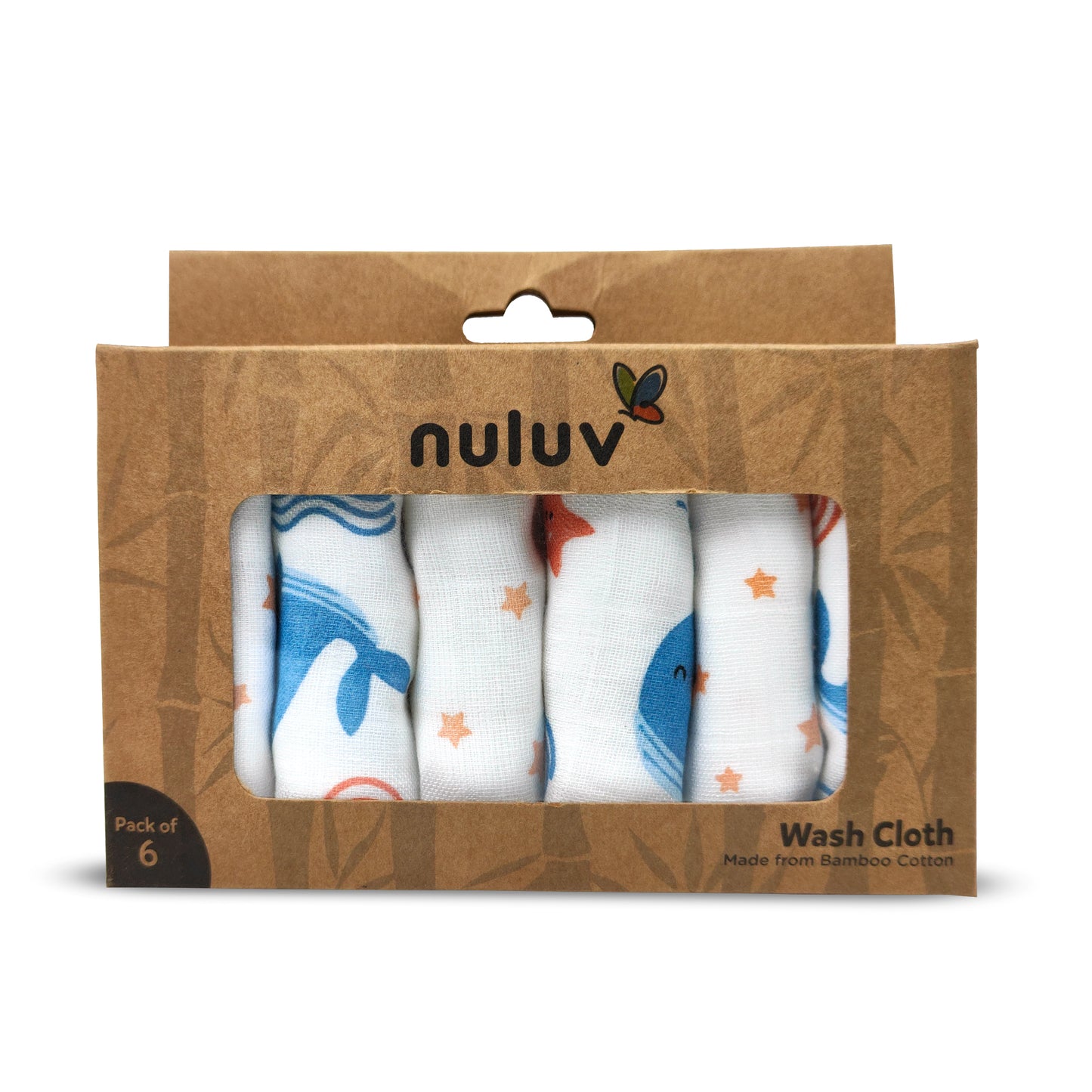 Nuluv Blue Whale Wash Cloth (0 to 6 Months)