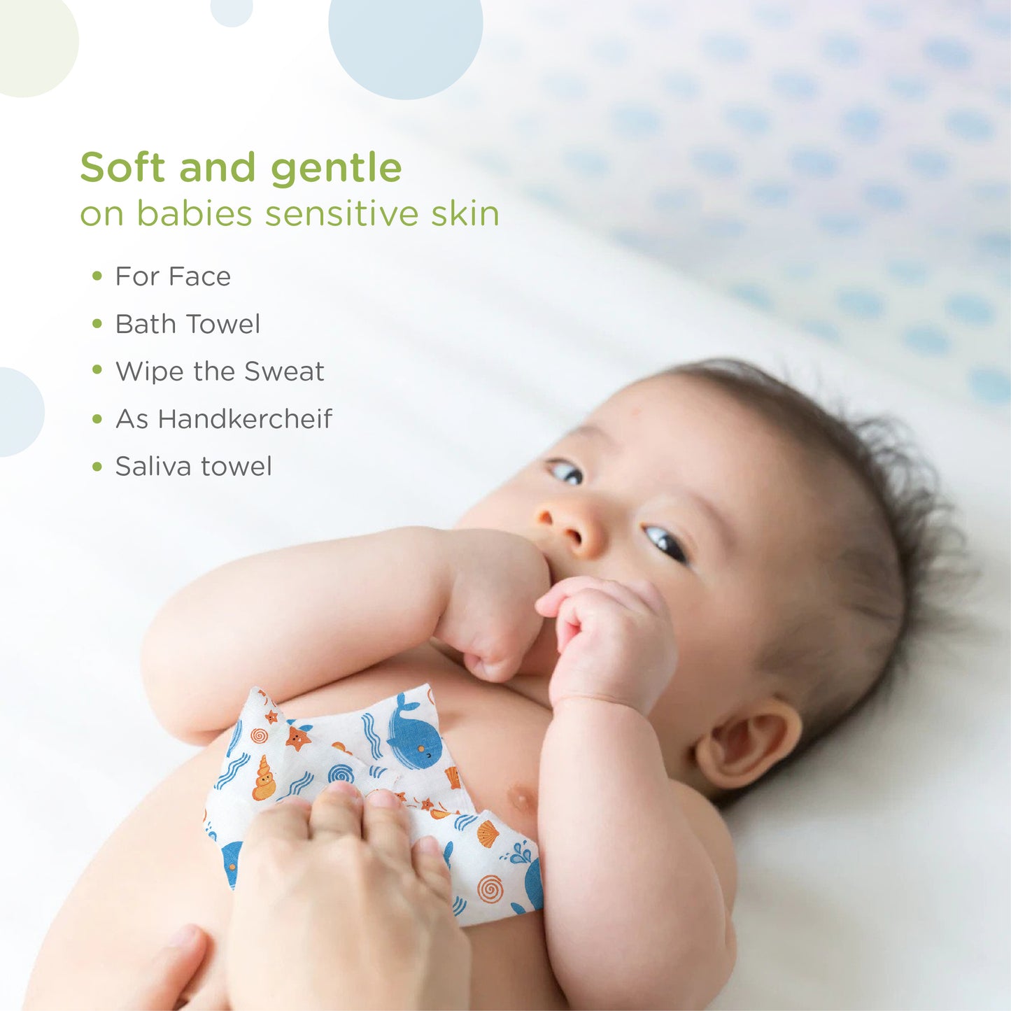 Nuluv Blue Whale Wash Cloth (0 to 6 Months)